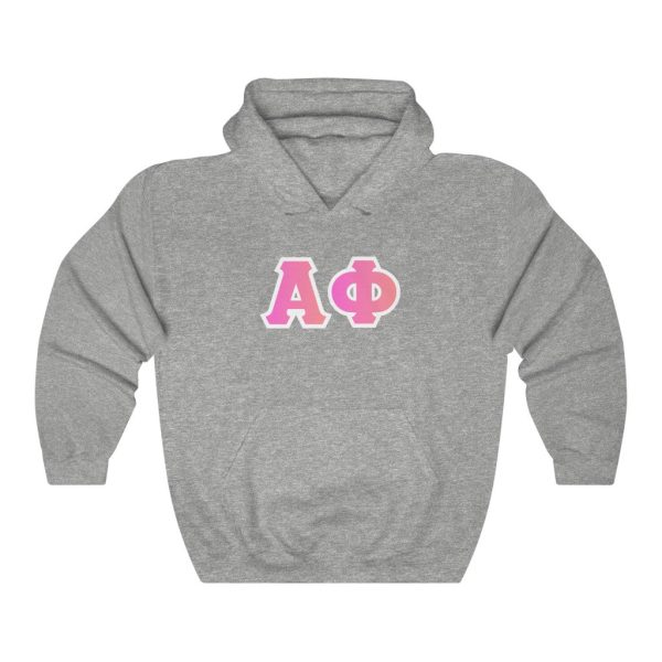 Alpha Phi Printed Letters | Bubble Gum Hoodie Cheap