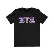 Zeta Tau Alpha Printed Letters | Galaxy T-Shirt Online Hot Sale