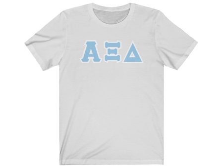 AXiD Print Letters | Griffin Blue & White Border T-Shirt For Cheap