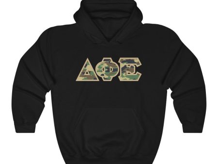 Delta Phi Epsilon Printed Letters | Camouflage Hoodie Cheap