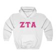 ZTA Printed Letters | Hot Pink with Grey Border Hoodie Online Sale