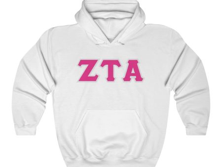 ZTA Printed Letters | Hot Pink with Grey Border Hoodie Online Sale