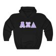 AXiD Printed Letters | Light Purple & White Border Hoodie Online Sale