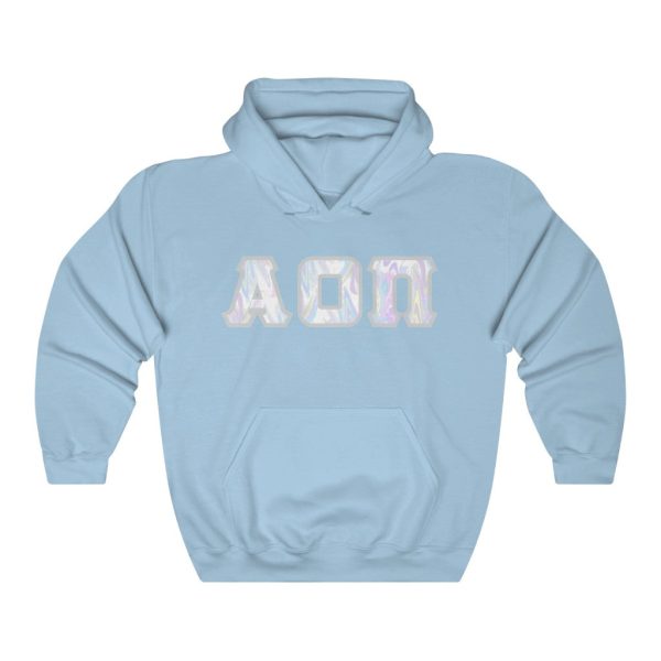 Alpha Omicron Pi Printed Letters | Pastel Tie-Dye Hoodie For Discount