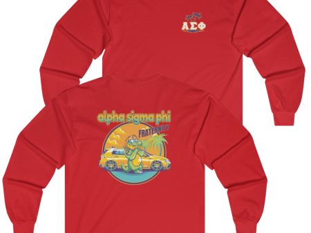 Alpha Sigma Phi Graphic Long Sleeve | Cool Croc For Sale