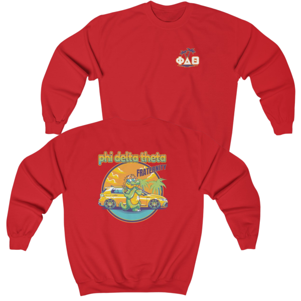 Phi Delta Theta Graphic Crewneck Sweatshirt | Cool Croc Hot on Sale