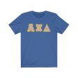 AXiD Printed Letters | Lavender with Gold Border T-Shirt Online