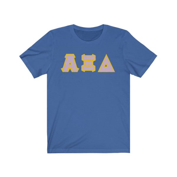 AXiD Printed Letters | Lavender with Gold Border T-Shirt Online