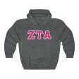 ZTA Printed Letters | Hot Pink with Grey Border Hoodie Online Sale