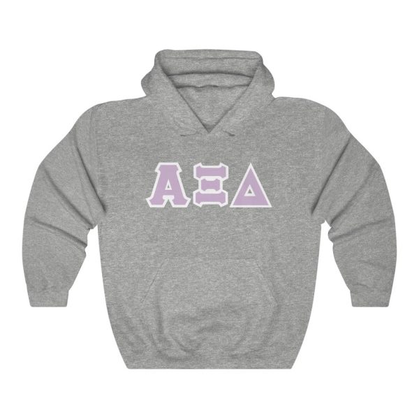 AXiD Print Letters | Loyal Lavender & White Border Hoodie For Sale