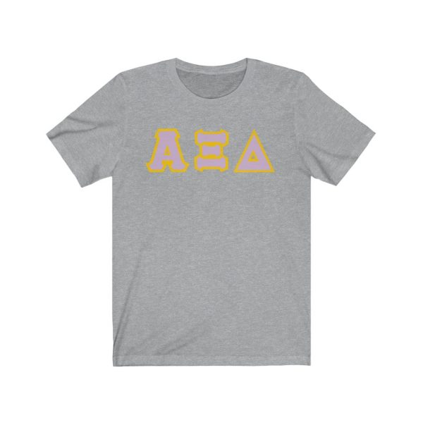 AXiD Printed Letters | Lavender with Gold Border T-Shirt Online