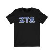 Zeta Tau Alpha Printed Letters | USA Stars T-Shirt Online now