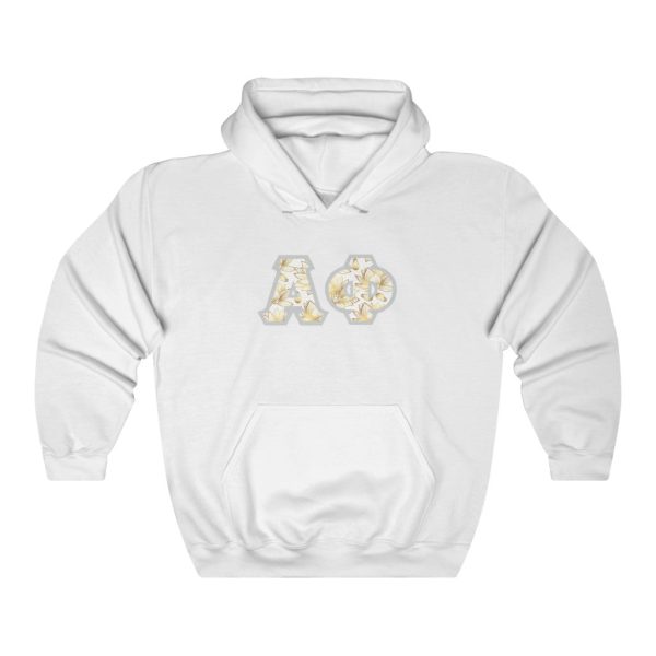 Alpha Phi Printed Letters | Golden Lotus Hoodie Online Sale