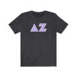 Delta Zeta Printed Letters | Violet & White Border T-Shirt Online Sale