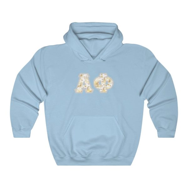 Alpha Phi Printed Letters | Golden Lotus Hoodie Online Sale