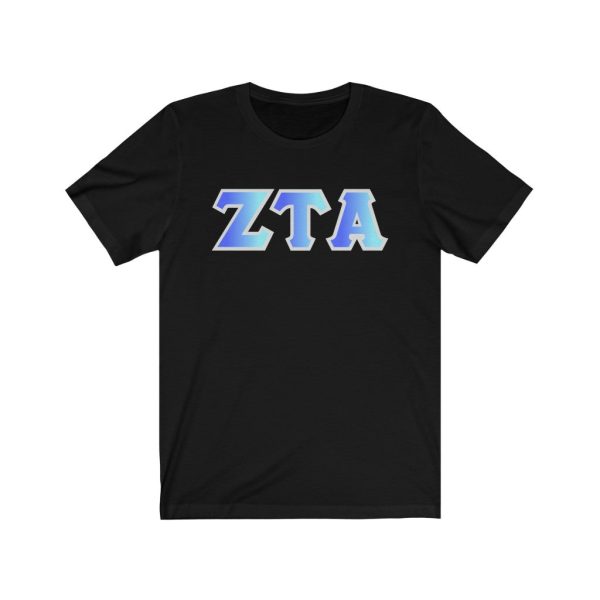 Zeta Tau Alpha Printed Letters | Oceans T-Shirt on Sale