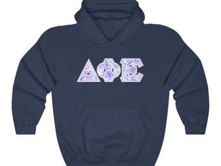 Delta Phi Epsilon Printed Letters | Cotton Candy Tie-Dye Hoodie Online