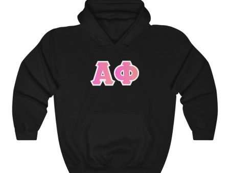 Alpha Phi Printed Letters | Bubble Gum Hoodie Cheap