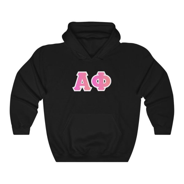 Alpha Phi Printed Letters | Bubble Gum Hoodie Cheap