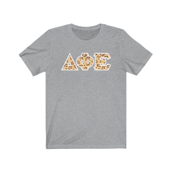 Delta Phi Epsilon Printed Letters | Leopard Print T-Shirt Hot on Sale