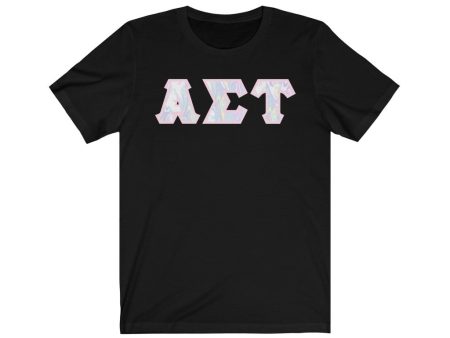 Alpha Sigma Tau Printed Letters | Pastel Tie-Dye T-Shirt For Sale