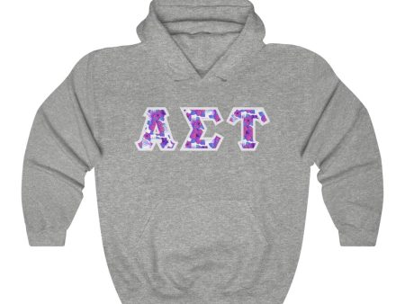 Alpha Sigma Tau Printed Letters | Flora Hoodie Cheap