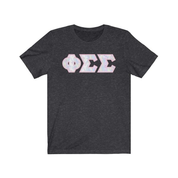 Phi Sigma Sigma Printed Letters | Pastel Tie-Dye T-Shirt Online now