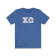 Chi Omega Printed Letters | Bayside White T-Shirt Discount