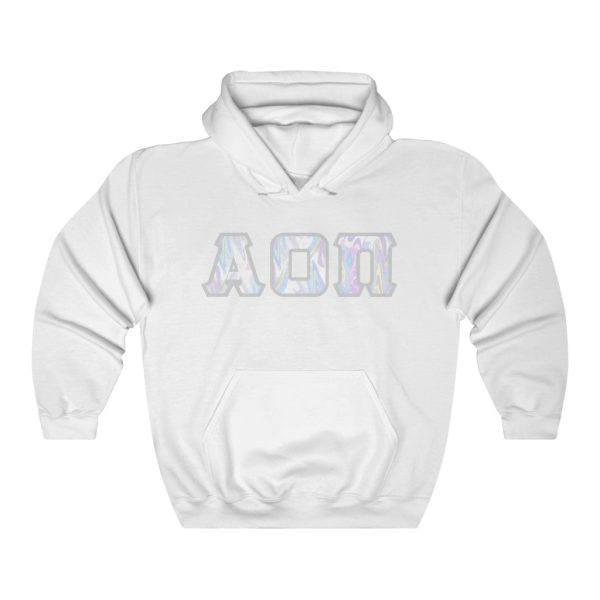 Alpha Omicron Pi Printed Letters | Pastel Tie-Dye Hoodie For Discount