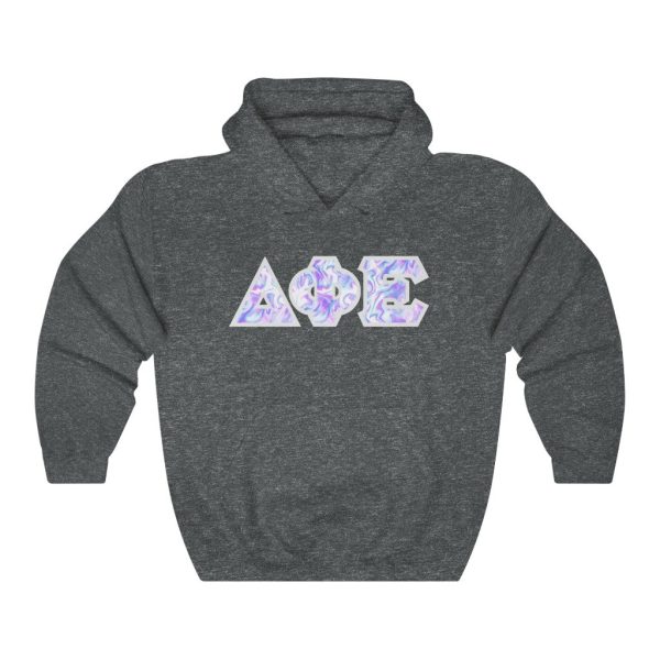 Delta Phi Epsilon Printed Letters | Cotton Candy Tie-Dye Hoodie Online