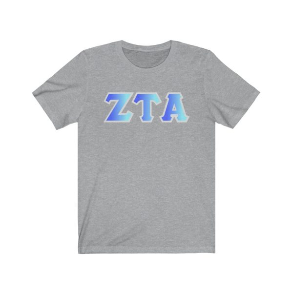 Zeta Tau Alpha Printed Letters | Oceans T-Shirt on Sale