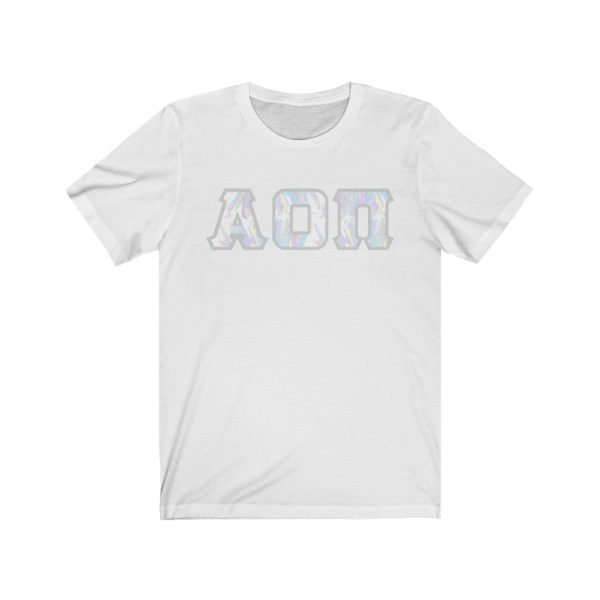 Alpha Omicron Pi Printed Letters | Pastel Tie-Dye T-Shirt Hot on Sale