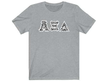 AXiD Printed Letters | Zebra Print T-Shirt For Sale