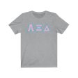 AXiD Printed Letters | Pink with Cyan Border T-Shirt Hot on Sale