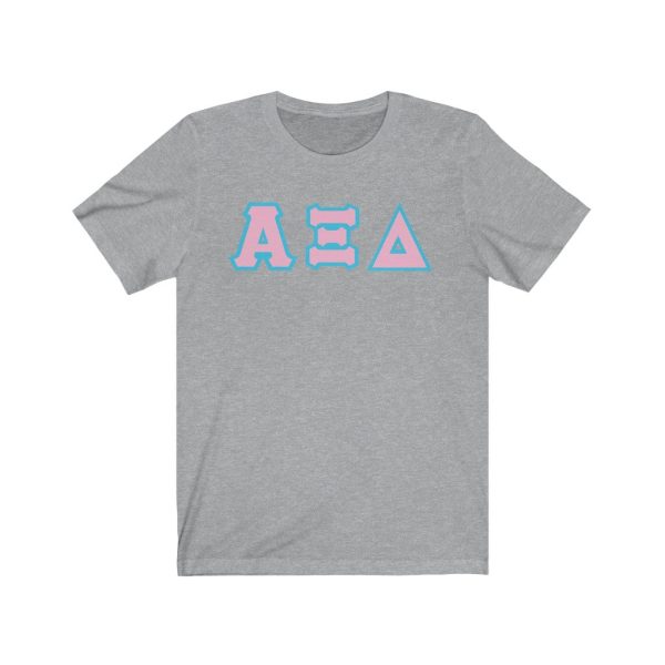 AXiD Printed Letters | Pink with Cyan Border T-Shirt Hot on Sale