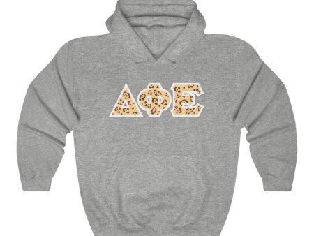 Delta Phi Epsilon Printed Letters | Leopard Print Hoodie Supply