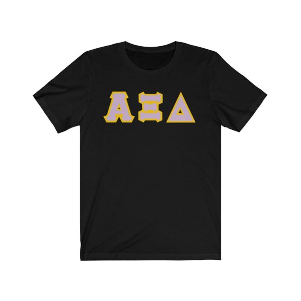 AXiD Printed Letters | Lavender with Gold Border T-Shirt Online