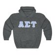 AST Printed Letters | Light Blue with White Border Hoodie Online