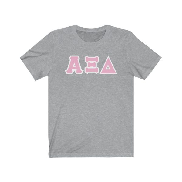 AXiD Printed Letters | Pink Rose with White Border T-Shirt Discount