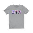 Zeta Tau Alpha Printed Letters | Galaxy T-Shirt Online Hot Sale