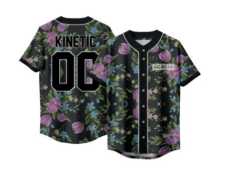 Acacia - Midnight Bloom Baseball Jersey Hot on Sale