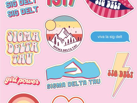 Sigma Delta Tau Girl Power Sticker Sheet Online