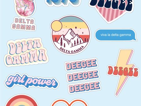 Delta Gamma Girl Power Sticker Sheet Online