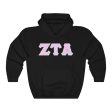 ZTA Printed Letters | Light Pink with Grey Border Hoodie Fashion