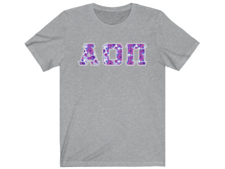 Alpha Omicron Pi Printed Letters | Flora T-Shirt Supply