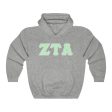 ZTA Printed Letters | Mint with Grey Border Hoodie Online