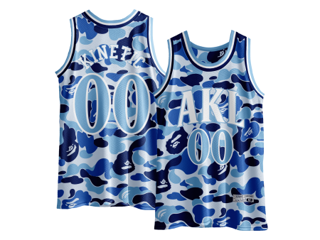 Alpha Kappa Lambda - Blue Camo Basketball Jersey Online Hot Sale