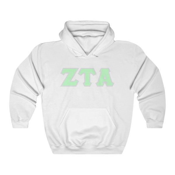 ZTA Printed Letters | Mint with Grey Border Hoodie Online