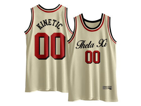 Theta Xi - VIntage Cream Basketball Jersey Online