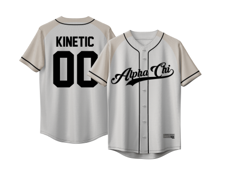 Alpha Chi Omega - Classic Cream - Baseball Jersey Discount